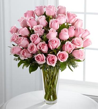 The Long Stem Pink Rose Bouquet