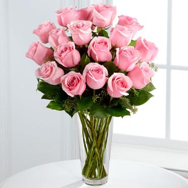 1 Dozen Long Stem Pink Roses